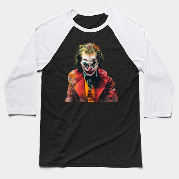 Joker Face Baseball T-Shirt by B&C Fashion